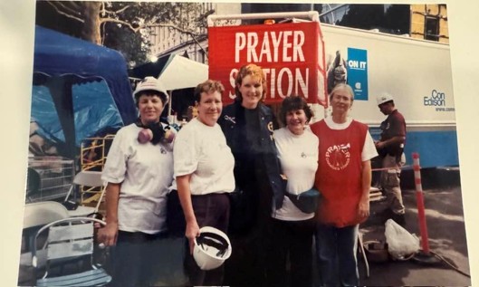 Melanie Rube with 9/11 first responders