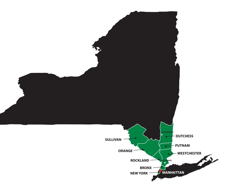 Map of Southern District of New York