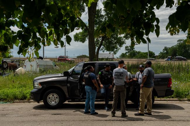 Deputy U.S. Marshals and officers during Operation North…