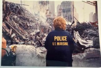 Melanie Rube at 9/11 ground zero