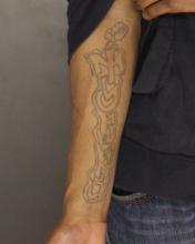 Eastern District of Pennsylvania fugitive, Dameon Anderson (arm tattoo)